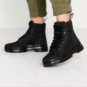 Dr. Martens Women's Combs Poly Casual Lace Up Boot Black Ajax , Sz-7.US/38.EU